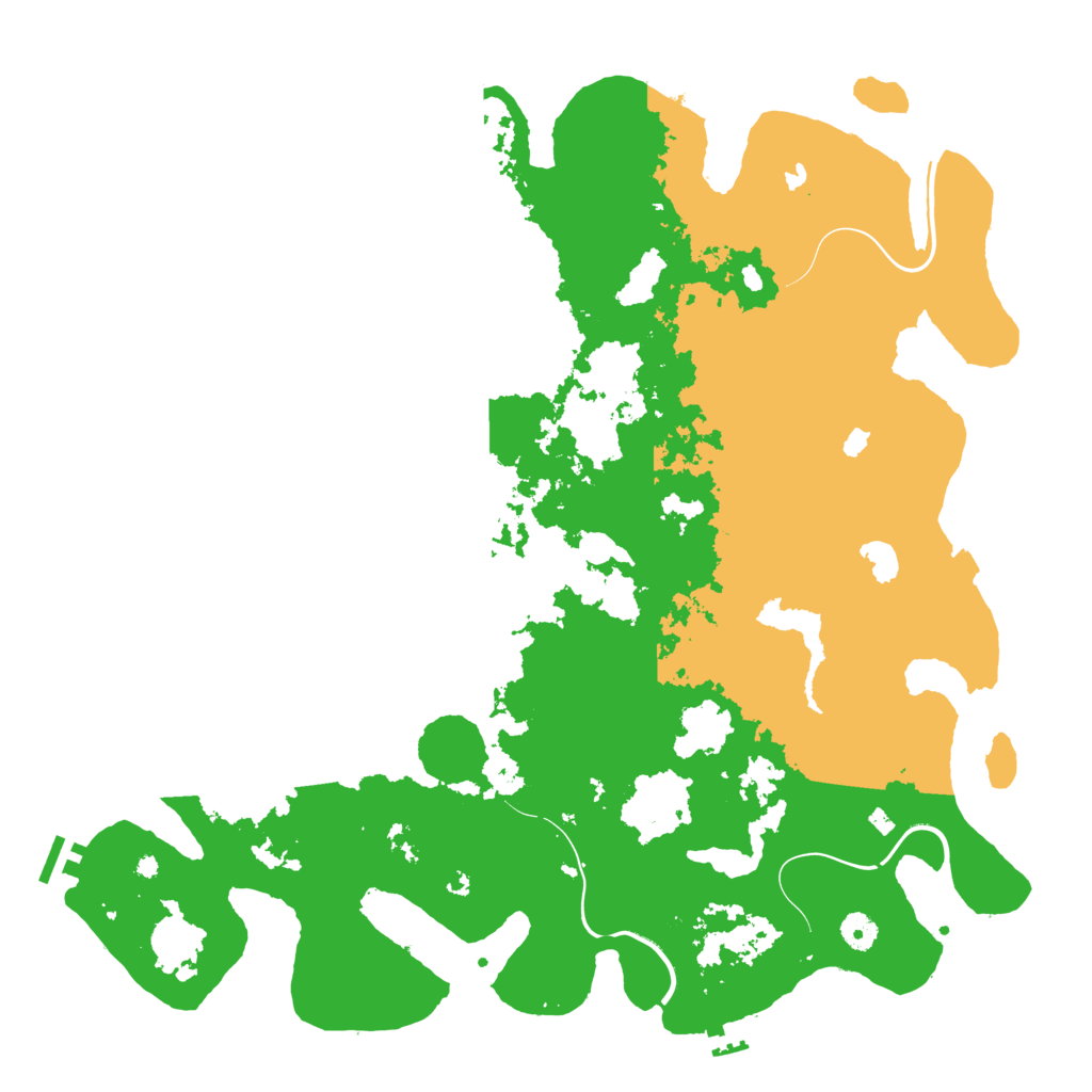 Biome Rust Map: Procedural Map, Size: 4500, Seed: 7496