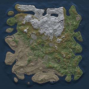 Thumbnail Rust Map: Procedural Map, Size: 4500, Seed: 125846245, 18 Monuments