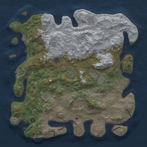 Thumbnail Rust Map: Procedural Map, Size: 4500, Seed: 2114463791, 19 Monuments