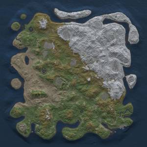 Thumbnail Rust Map: Procedural Map, Size: 4500, Seed: 674103217, 17 Monuments