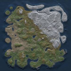 Thumbnail Rust Map: Procedural Map, Size: 4500, Seed: 674103217, 15 Monuments
