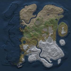 Thumbnail Rust Map: Procedural Map, Size: 3500, Seed: 705629873, 12 Monuments