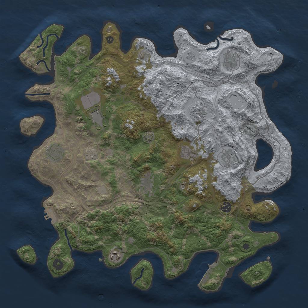 Rust Map: Procedural Map, Size: 4250, Seed: 31012023, 18 Monuments