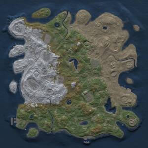 Thumbnail Rust Map: Procedural Map, Size: 4250, Seed: 524, 17 Monuments