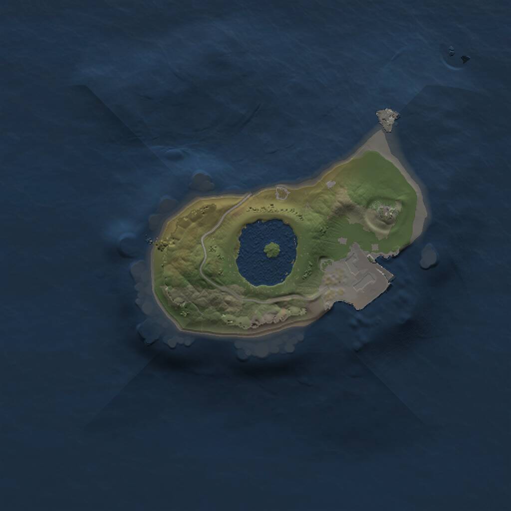 Rust Map: Procedural Map, Size: 1200, Seed: 648252, 1 Monuments