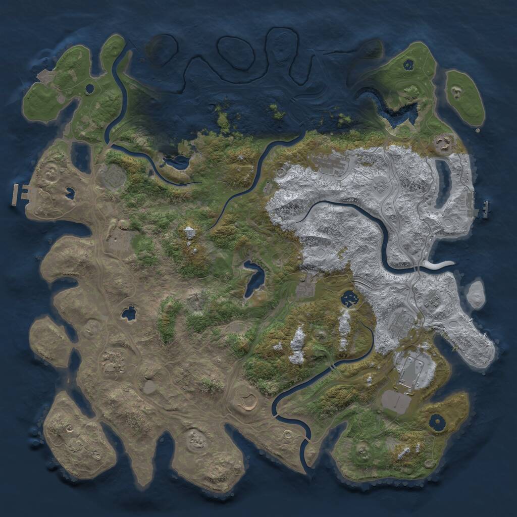 Rust Map: Procedural Map, Size: 4750, Seed: 507201581, 17 Monuments