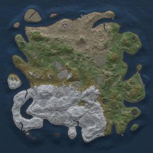 Thumbnail Rust Map: Procedural Map, Size: 4000, Seed: 137777, 17 Monuments