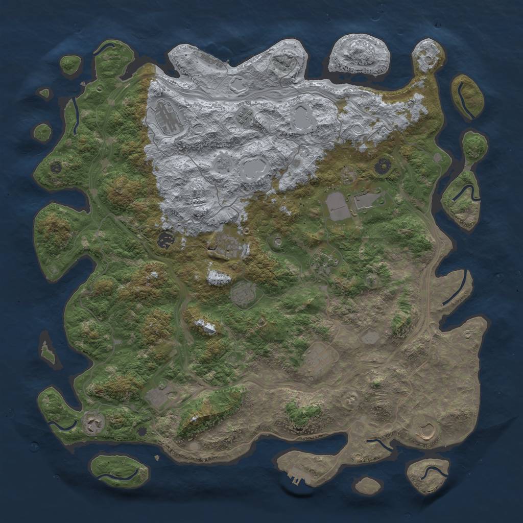 Rust Map: Procedural Map, Size: 4800, Seed: 1685095787, 18 Monuments