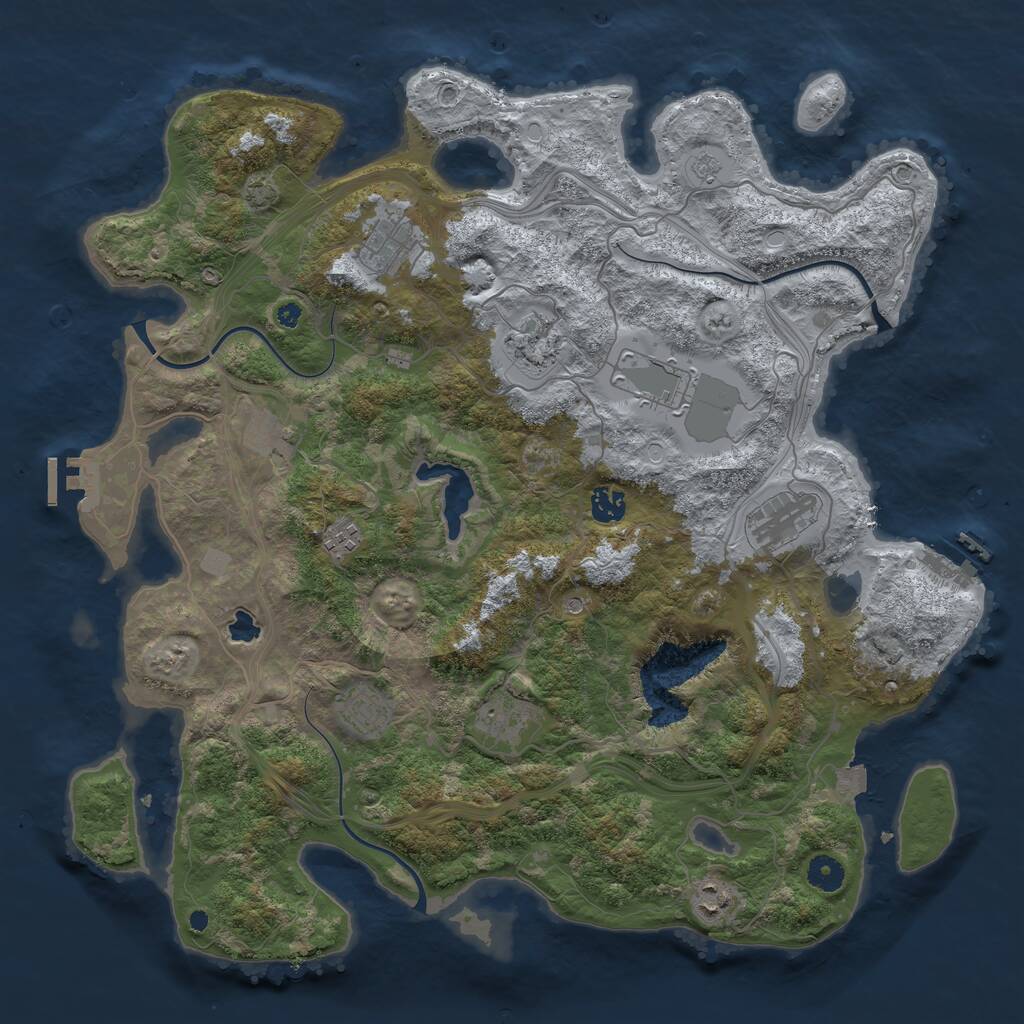 Rust Map: Procedural Map, Size: 4250, Seed: 1983453026, 16 Monuments