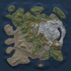 Thumbnail Rust Map: Procedural Map, Size: 3500, Seed: 326472264, 16 Monuments