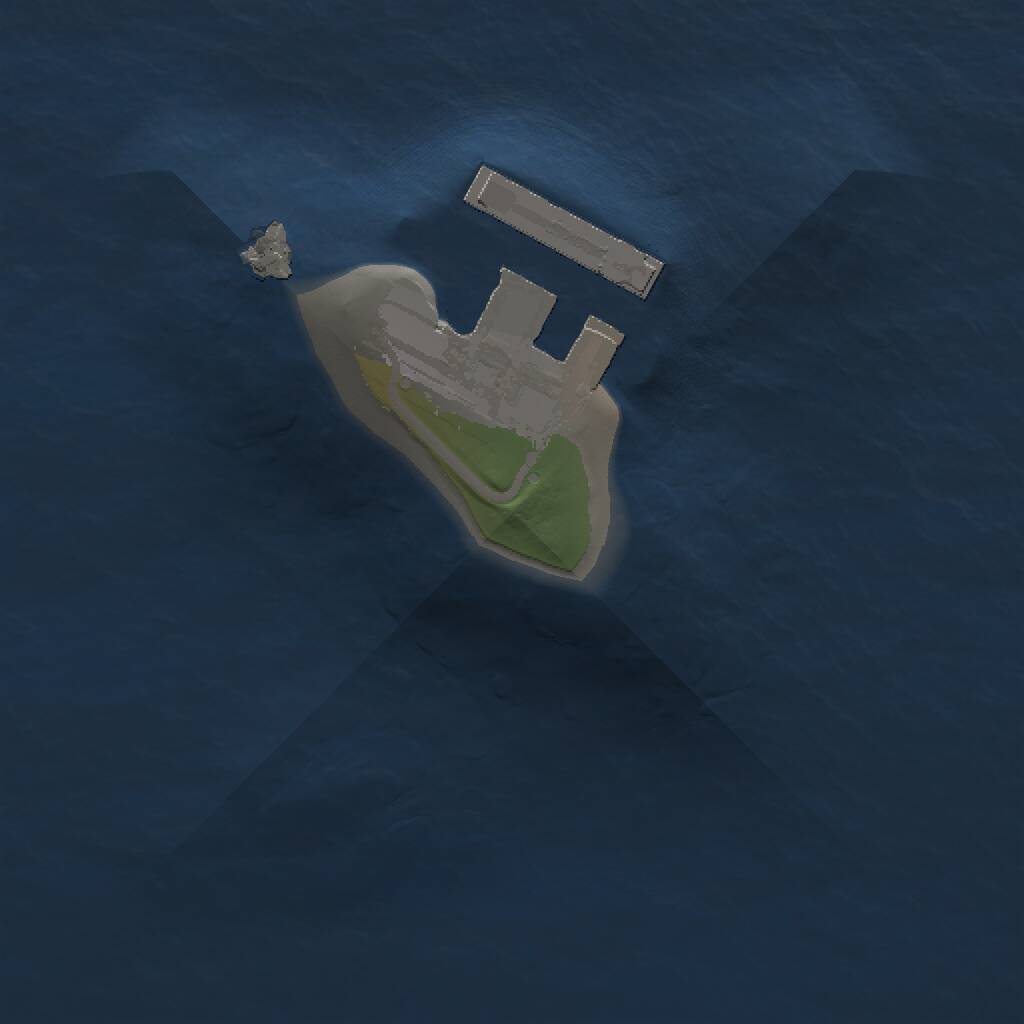 Rust Map: Procedural Map, Size: 1000, Seed: 411995250, 2 Monuments