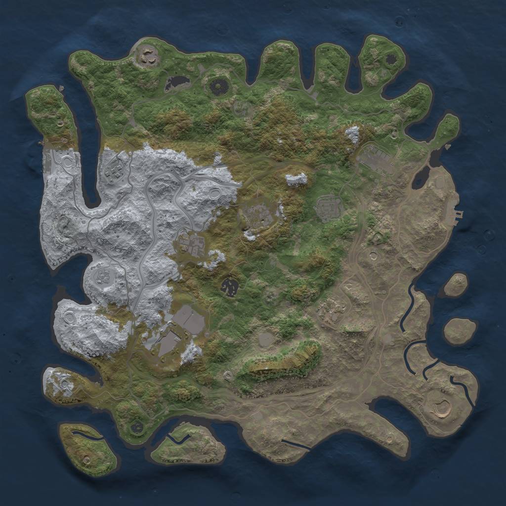 Rust Map: Procedural Map, Size: 4250, Seed: 8928, 17 Monuments