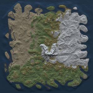 Thumbnail Rust Map: Procedural Map, Size: 6000, Seed: 1933946161, 19 Monuments