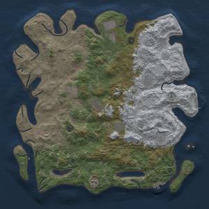 Thumbnail Rust Map: Procedural Map, Size: 4500, Seed: 386110160, 18 Monuments