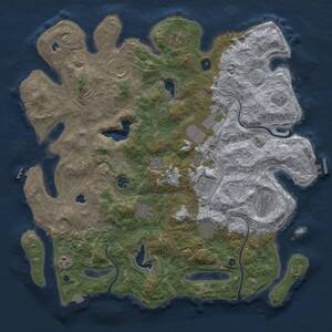 Thumbnail Rust Map: Procedural Map, Size: 4500, Seed: 386110160, 16 Monuments