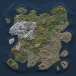 Thumbnail Rust Map: Procedural Map, Size: 3500, Seed: 708014087, 15 Monuments