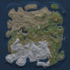 Thumbnail Rust Map: Procedural Map, Size: 4250, Seed: 398071238, 16 Monuments