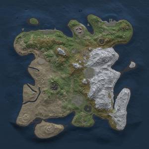 Thumbnail Rust Map: Procedural Map, Size: 3000, Seed: 346939707, 11 Monuments