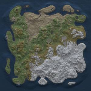 Thumbnail Rust Map: Procedural Map, Size: 4650, Seed: 90000, 19 Monuments