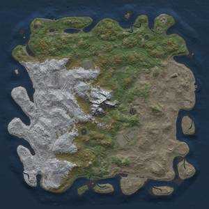 Thumbnail Rust Map: Procedural Map, Size: 5000, Seed: 13841795, 19 Monuments