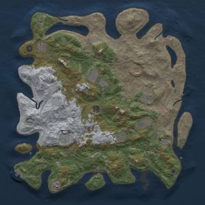 Thumbnail Rust Map: Procedural Map, Size: 4500, Seed: 1333406191, 18 Monuments