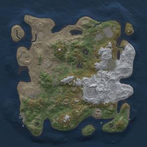 Thumbnail Rust Map: Procedural Map, Size: 3500, Seed: 474903243, 16 Monuments