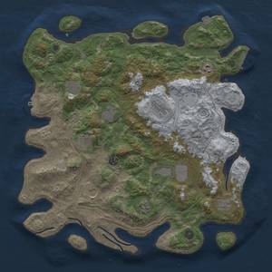 Thumbnail Rust Map: Procedural Map, Size: 4250, Seed: 2053203291, 19 Monuments