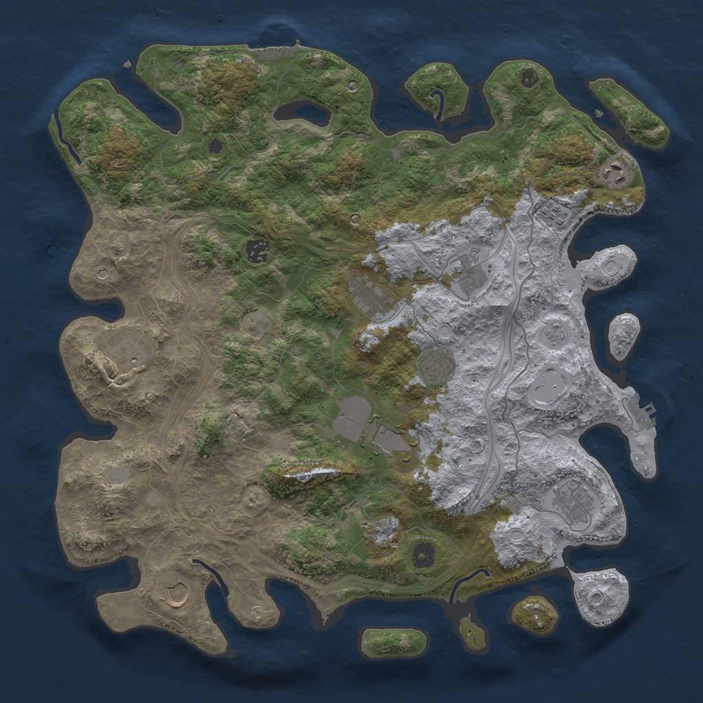 Rust Map: Procedural Map, Size: 4250, Seed: 6479563, 18 Monuments