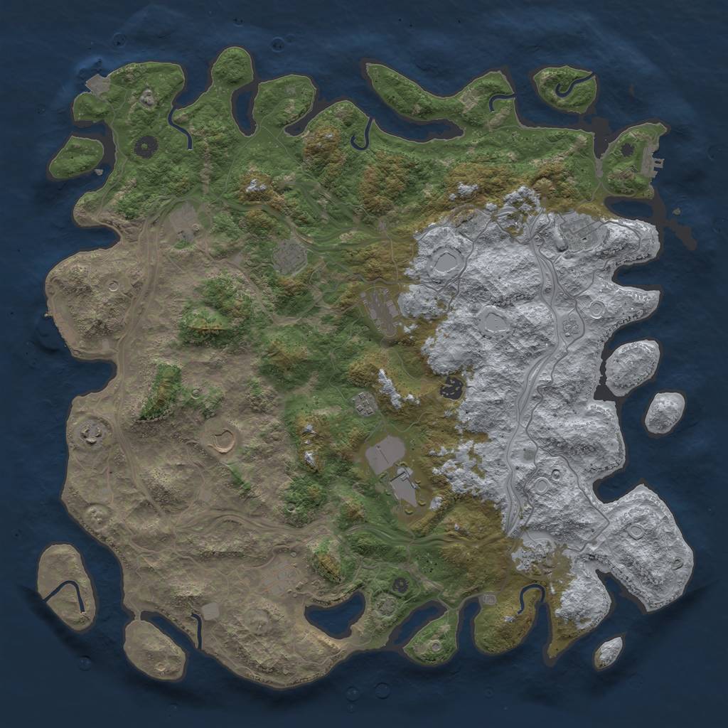 Rust Map: Procedural Map, Size: 4798, Seed: 414204191, 19 Monuments