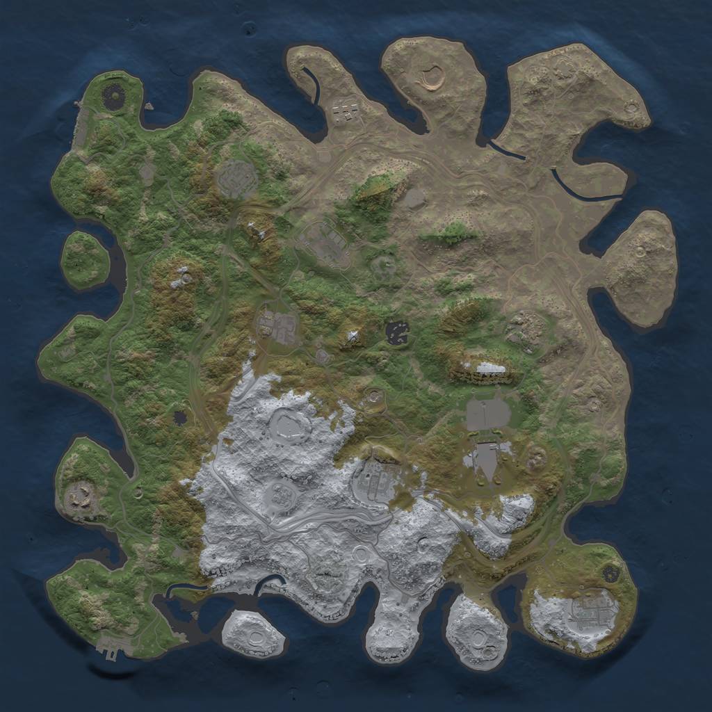 Rust Map: Procedural Map, Size: 4250, Seed: 137474851, 19 Monuments