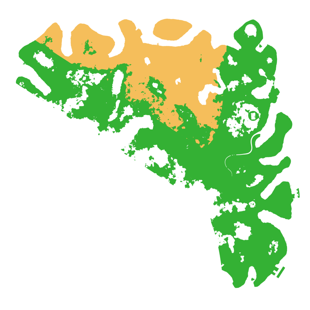 Biome Rust Map: Procedural Map, Size: 5000, Seed: 13884