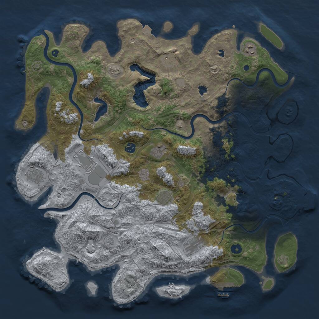 Rust Map: Procedural Map, Size: 4500, Seed: 348617983, 15 Monuments