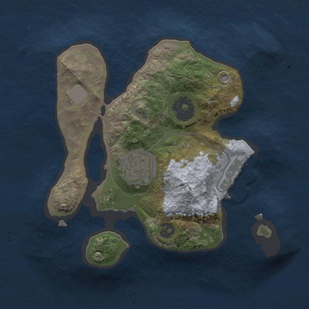 Rust Map: Procedural Map, Size: 2000, Seed: 191, 5 Monuments