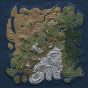 Thumbnail Rust Map: Procedural Map, Size: 4500, Seed: 868213004, 19 Monuments