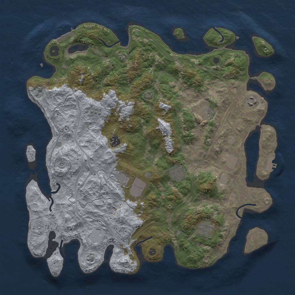 Rust Map: Procedural Map, Size: 4250, Seed: 811032848, 15 Monuments