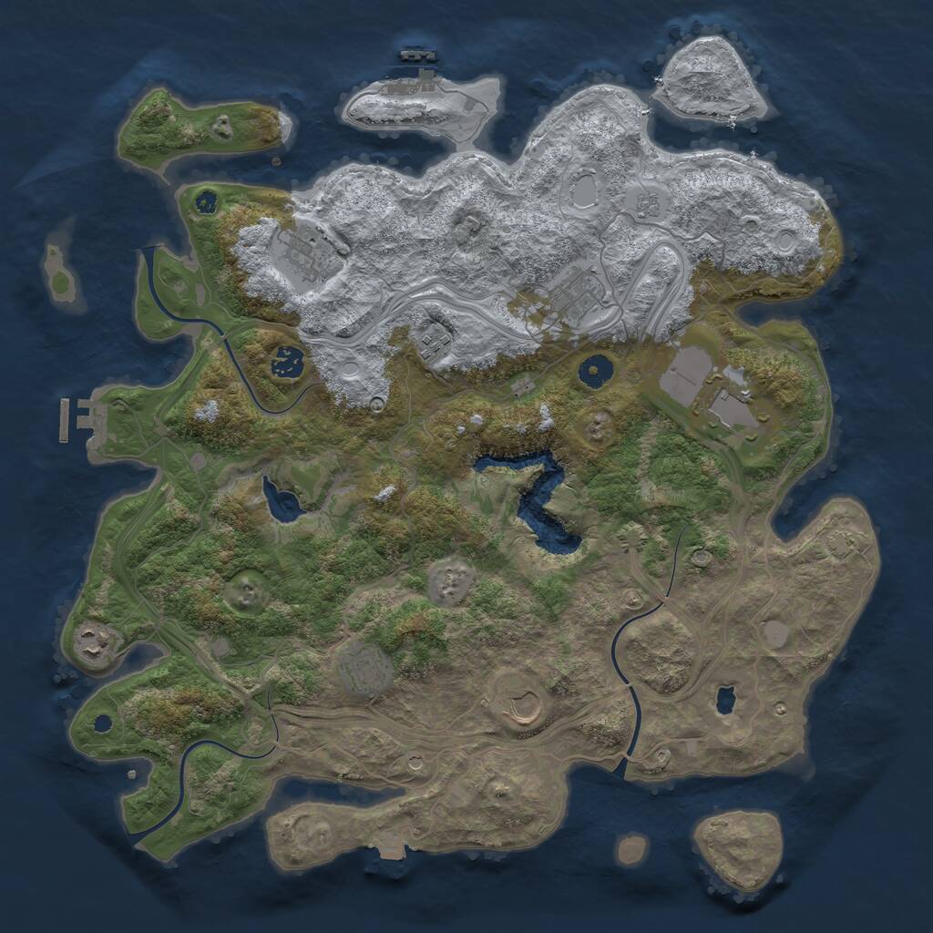 Rust Map: Procedural Map, Size: 4250, Seed: 1751503028, 14 Monuments