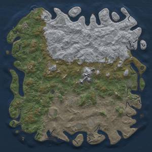 Thumbnail Rust Map: Procedural Map, Size: 6000, Seed: 981529921, 18 Monuments