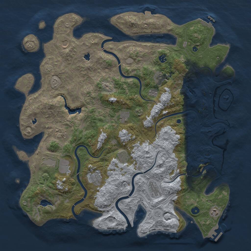 Rust Map: Procedural Map, Size: 4750, Seed: 1794062830, 17 Monuments