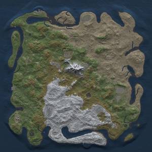 Thumbnail Rust Map: Procedural Map, Size: 5000, Seed: 1308572392, 19 Monuments