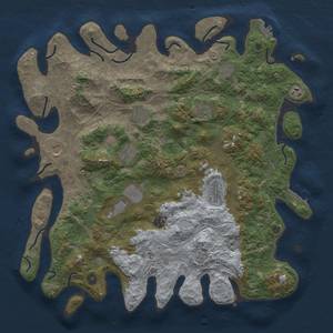 Thumbnail Rust Map: Procedural Map, Size: 4500, Seed: 688016394, 17 Monuments