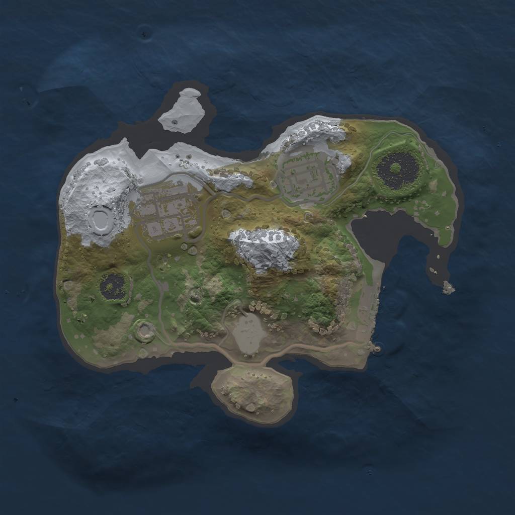 Rust Map: Procedural Map, Size: 2000, Seed: 1569147980, 6 Monuments
