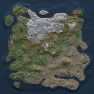 Thumbnail Rust Map: Procedural Map, Size: 4000, Seed: 873377452, 17 Monuments