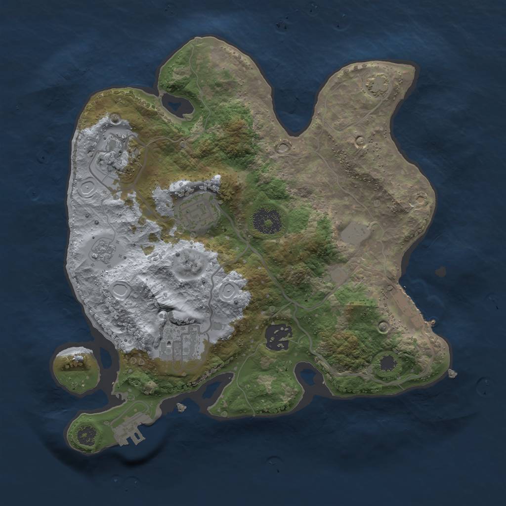 Rust Map: Procedural Map, Size: 2700, Seed: 747854785, 10 Monuments