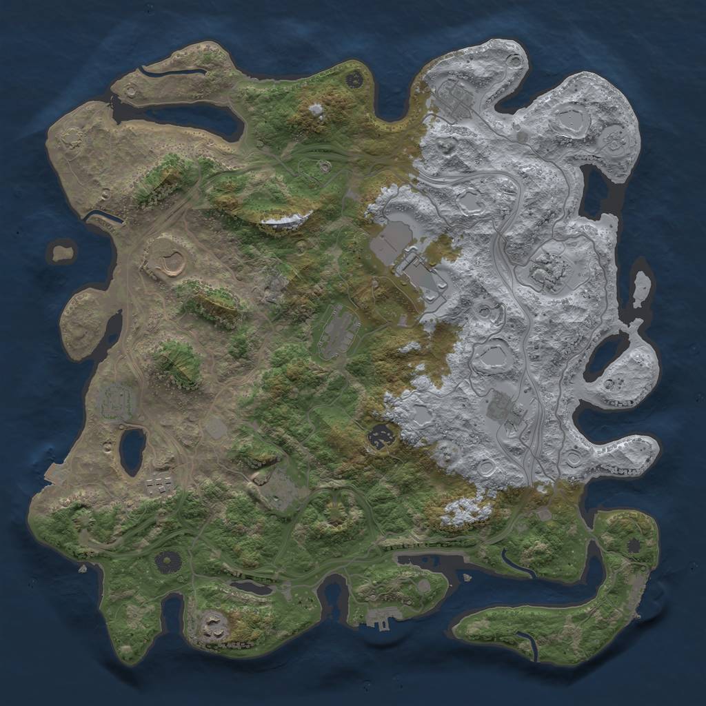 Rust Map: Procedural Map, Size: 4250, Seed: 1534999823, 19 Monuments
