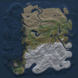 Thumbnail Rust Map: Procedural Map, Size: 4500, Seed: 4543209, 13 Monuments