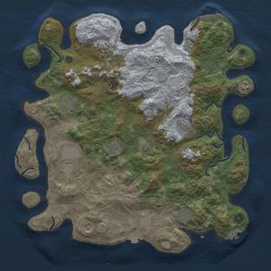 Thumbnail Rust Map: Procedural Map, Size: 4250, Seed: 420884232, 19 Monuments