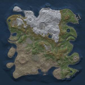 Thumbnail Rust Map: Procedural Map, Size: 3500, Seed: 638554730, 15 Monuments