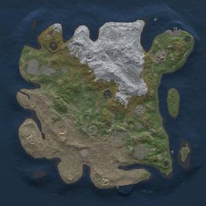 Thumbnail Rust Map: Procedural Map, Size: 3500, Seed: 543274691, 17 Monuments