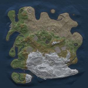 Thumbnail Rust Map: Procedural Map, Size: 3500, Seed: 1876003442, 16 Monuments