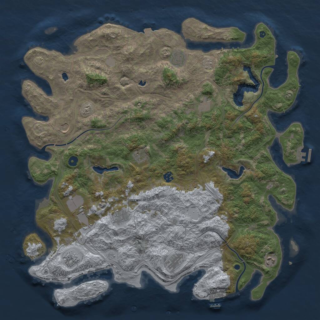 Rust Map: Procedural Map, Size: 4850, Seed: 1772398014, 17 Monuments